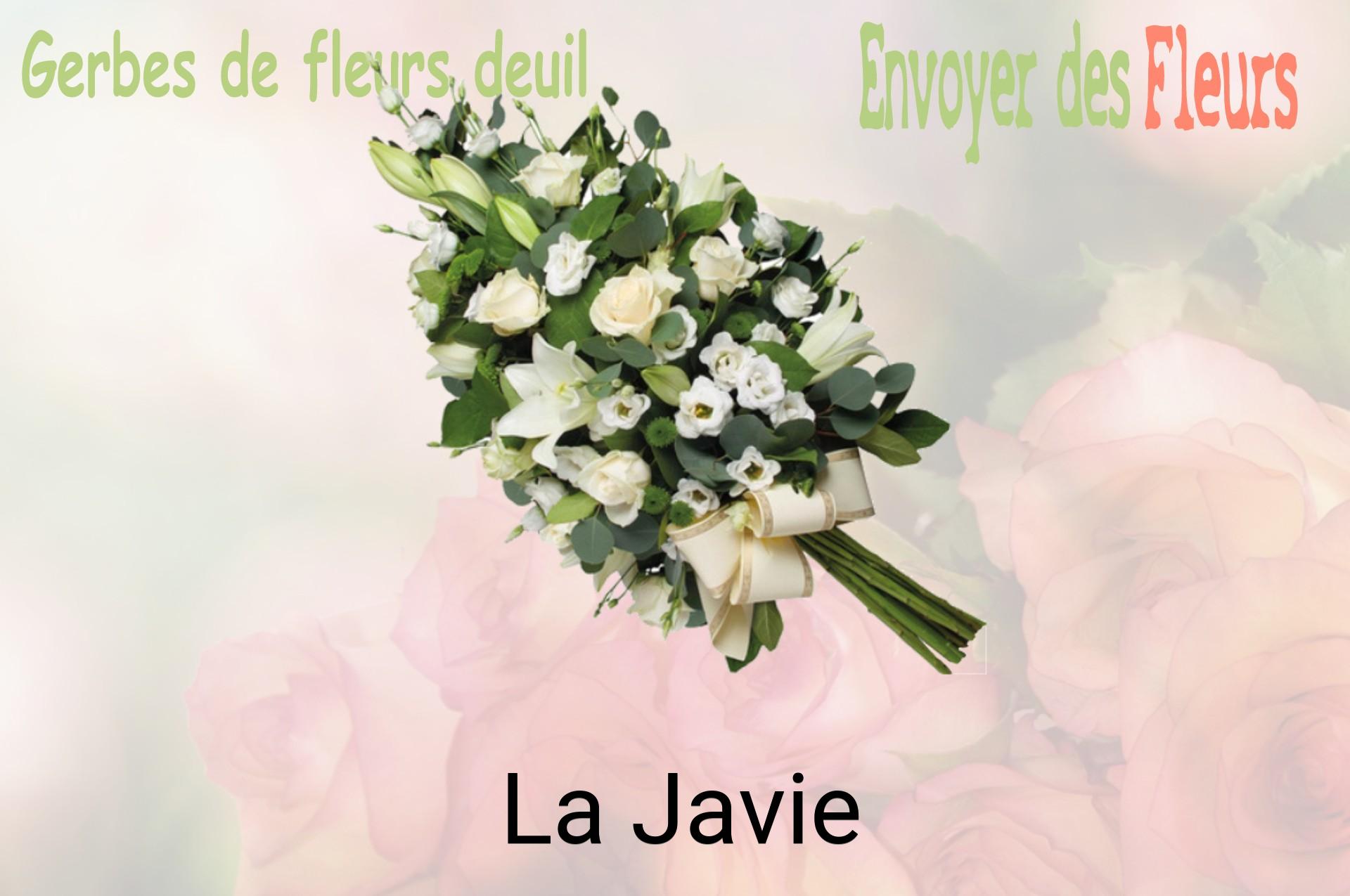 Gerbe de fleurs de deuil livrée à La Javie
